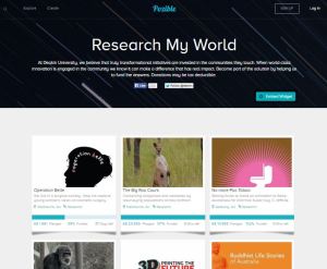 The Research My World initiative led Pozible to establish a category for crowdfunded research. 